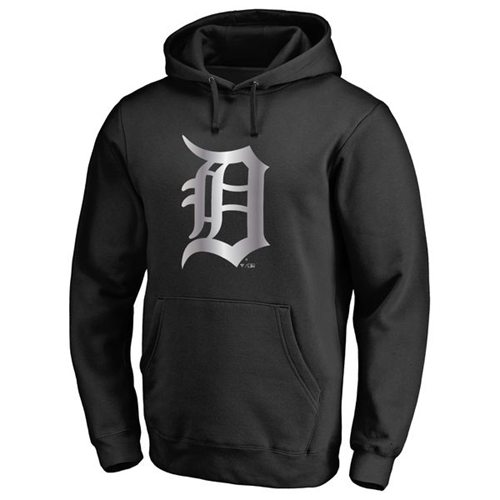 Detroit Tigers Platinum Collection Pullover Hoodie Black - Click Image to Close
